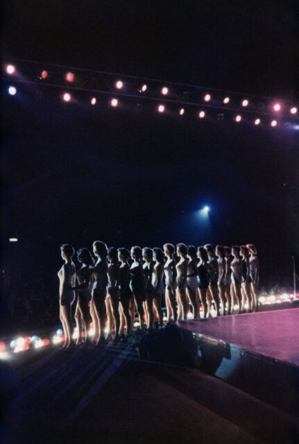 Miss America contestants standing on stage