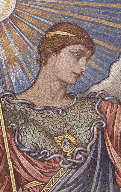 Mosaic of the Minerva of Peace in the Library of Congress.