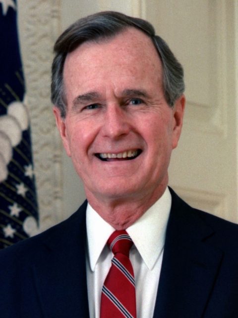 Official portrait of George H. W. Bush, former President of the United States of America.