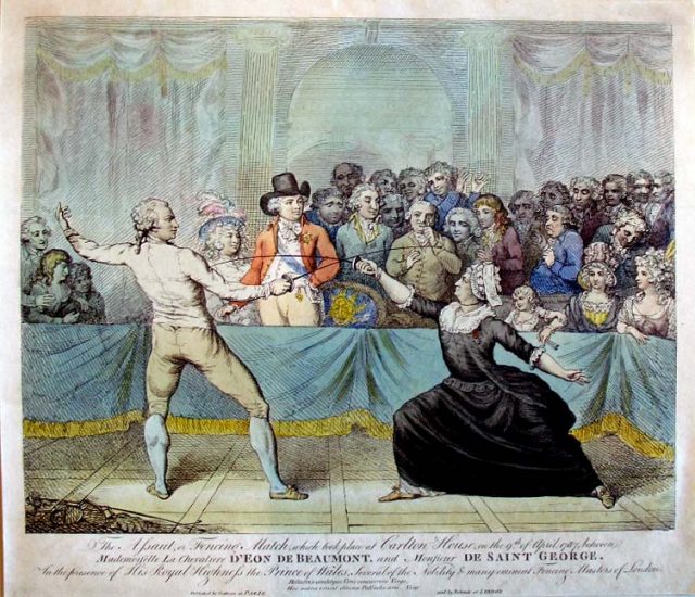 The Assaut or Fencing Match which took place at Carlton House on April 9, 1787.