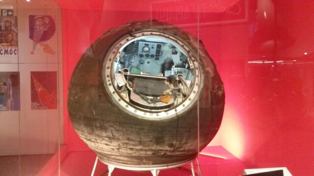 Vostok 6 capsule on display