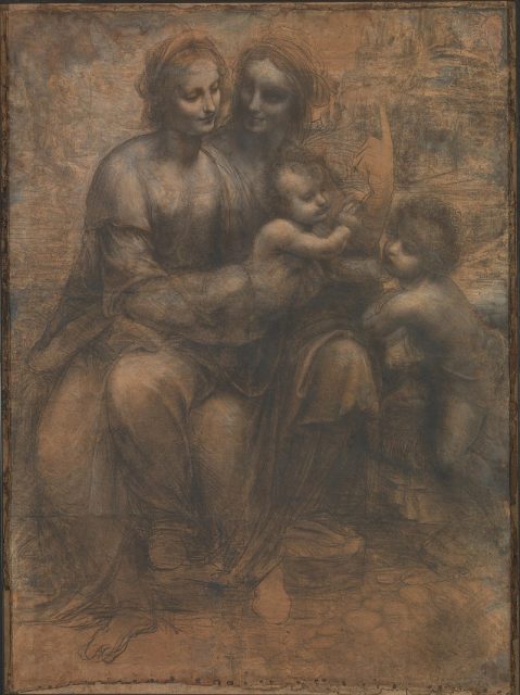 Leonardo da Vinci – Virgin and Child with Ss Anne and John the Baptist.