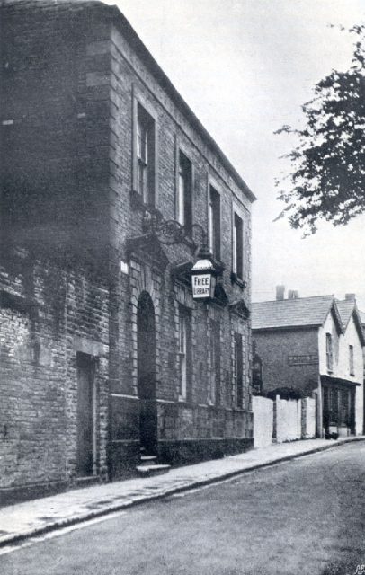 A photograph from Wallace’s autobiography shows the building Wallace and his brother John designed and built for the Neath Mechanics’ Institute.