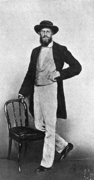 A photograph of A.R. Wallace taken in Singapore in 1862.