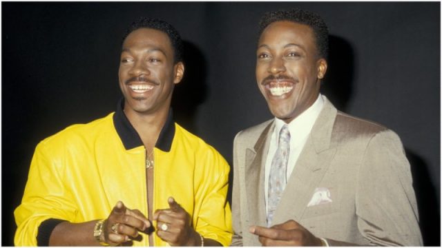 Eddie Murphy and Arsenio Hall during Eddie Murphy Visits ‘The Arsenio Hall Show’ – July 13, 1987 at Fox TV Studios in Hollywood, California, United States. Photo by Ron Galella, Ltd./WireImage