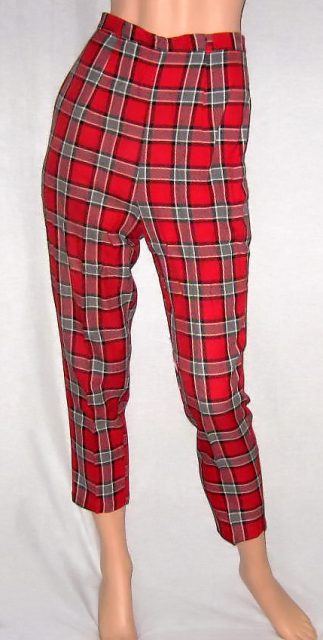 Plaid Capri pants. Photo by Rita Holcomb CC BY SA 2.5