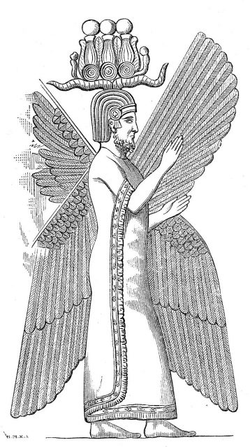 Cyrus the Great with a Hemhem crown.