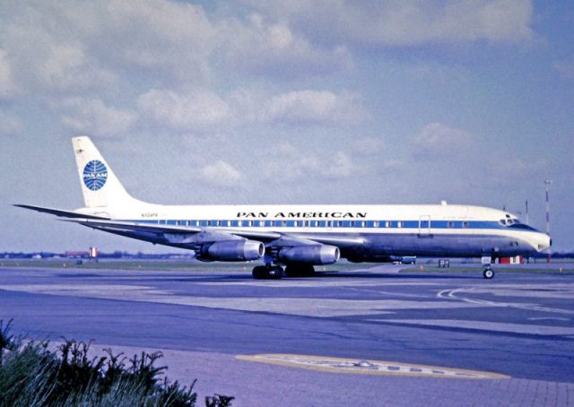 Pan American at Amsterdam Airport Schiphol in 1967. Photo by RuthAS CC BY 3.0