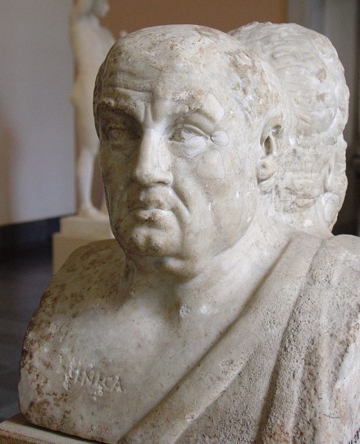 Seneca, part of double-herm in Antikensammlung Berlin. Photo by Calidius CC BY-SA 3.0