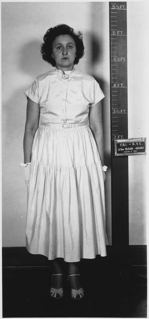 Ethel Rosenberg, arrest photograph.