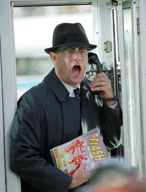Tom Hanks photographed at New York’s JFK Airport on location for Catch Me If You Can. Photo by James Devaney/WireImage