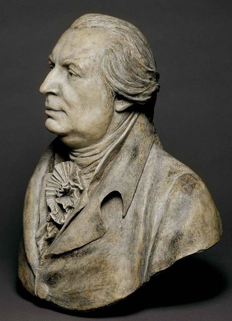 Gouverneur Morris bust by Jean-Antoine Houdon, 1789, Paris. Photo by Jean-Antoine Houdon CC BY-SA 4.0