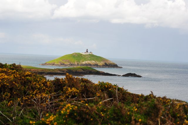 Ballycotton island lighthouse, view from Ballycotton cliff walk.