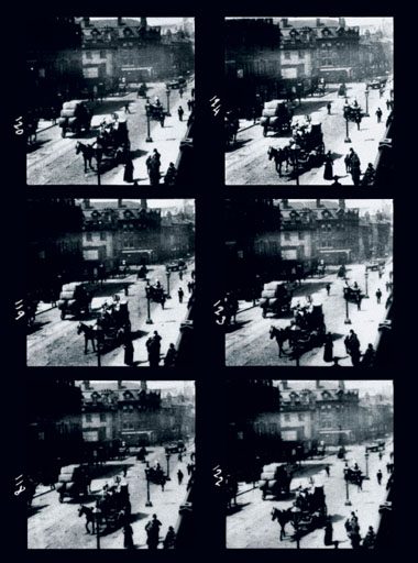 Le Prince’s 6-frame sequence (118-120 & 122–124) of Leeds Bridge (National Science Museum, London 1923)