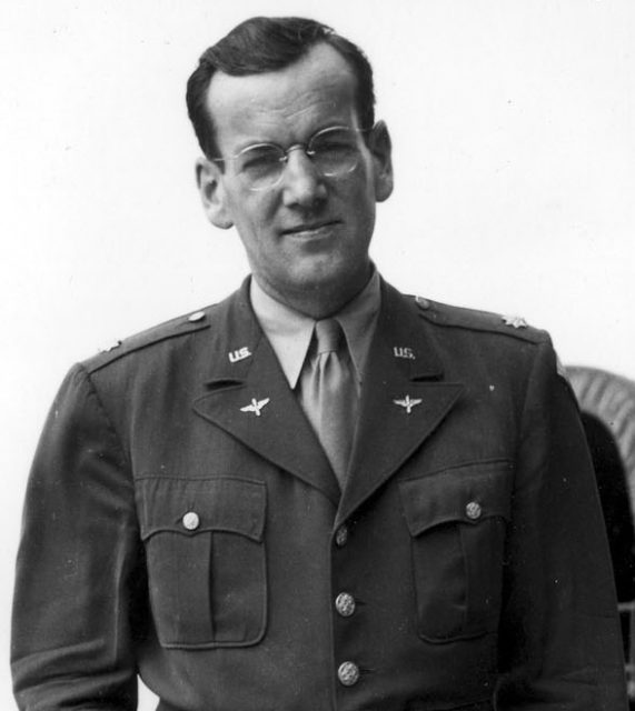 Maj. Glenn Miller standing with hand in pocket. (U.S. Air Force photo)
