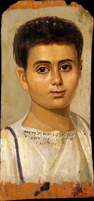 Portrait of a boy, identified by inscription as Eutyches, Metropolitan Museum of Art