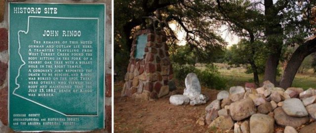 Memorial Plaque and Grave of Johnny Ringo.