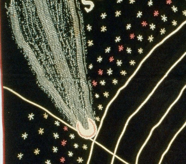 Ellen Harding Baker’s “Solar System Quilt” (detail)