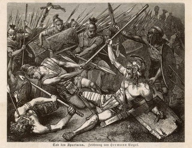 The Death of Spartacus by Hermann Vogel (1882).
