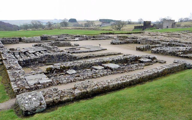 Headquarters building, Vindolanda. Photo by Andrew Curtis CC BY-SA 2.0