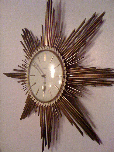 Sunburst clock. Photo by jimbotfuzz CC BY SA 2.0
