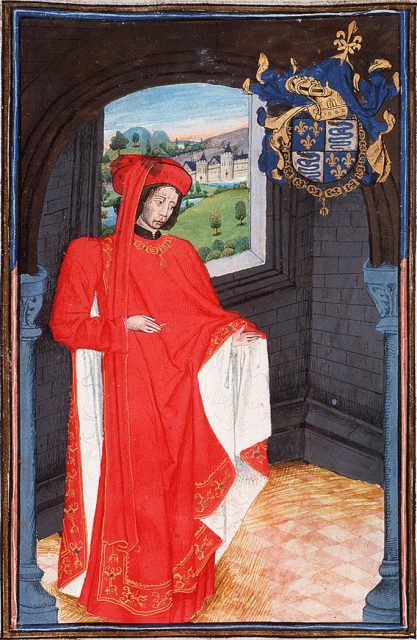 Charles 1st of Orléan dressed as Knight of the Order Of The Golden Fleece.