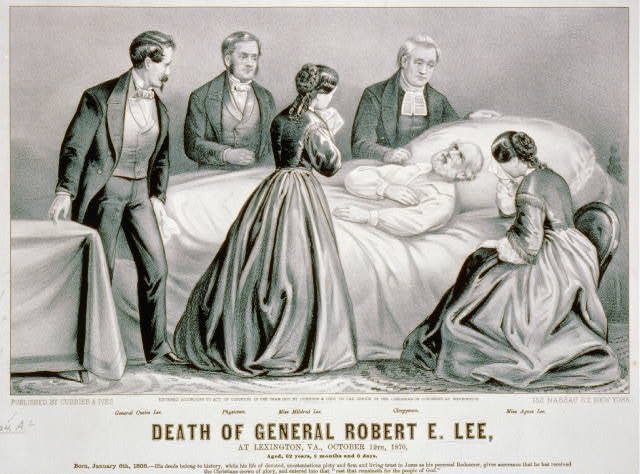 Death of General Robert E. Lee, At Lexington, Va., October 12th, 1870. Lithograph.