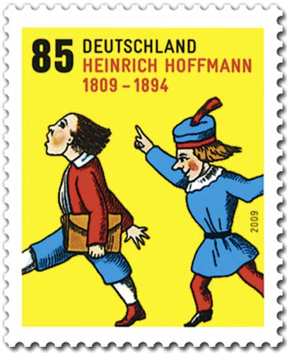 Stamp with two characters, issued on Hoffmann’s 200th birthday.