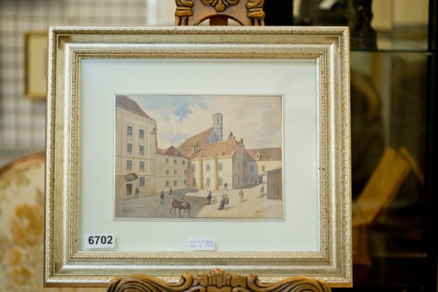 Hitler painting on auction. Photo by Daniel Karmann/picture alliance via Getty Images