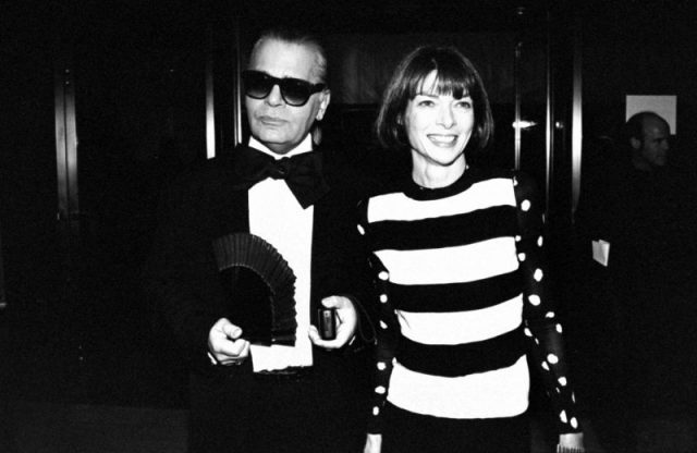 Karl Lagerfeld; Anna Wintour. Photo by Robin Platzer/Twin Images/The LIFE Images Collection/Getty Images