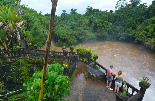 Paronella Park, Australia – April 21, 2016: A couple visits Paronella Park in Queensland, Australia.