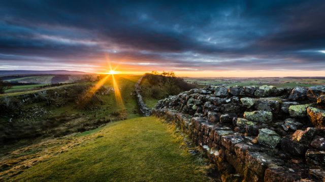 Hadrian’s Wall on Walltown Crags.