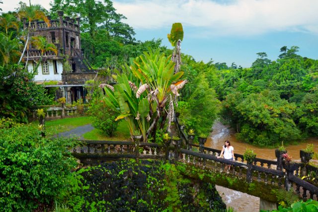 A visiting Paronella Park in the tropical north of Queensland, Australia.