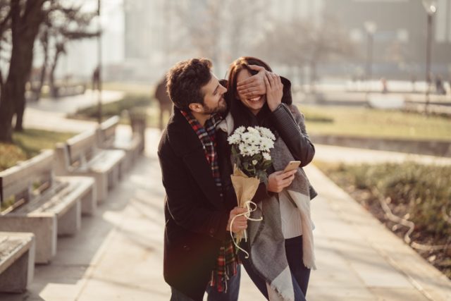 Young people celebrating Valentine’s day.