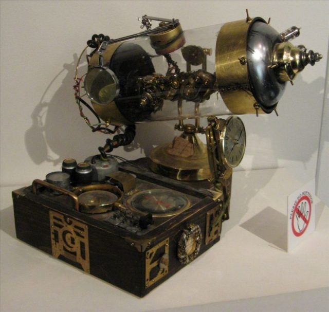 Steampunk-style composite apparatus. Photo by Mark Harding CC BY 3.0