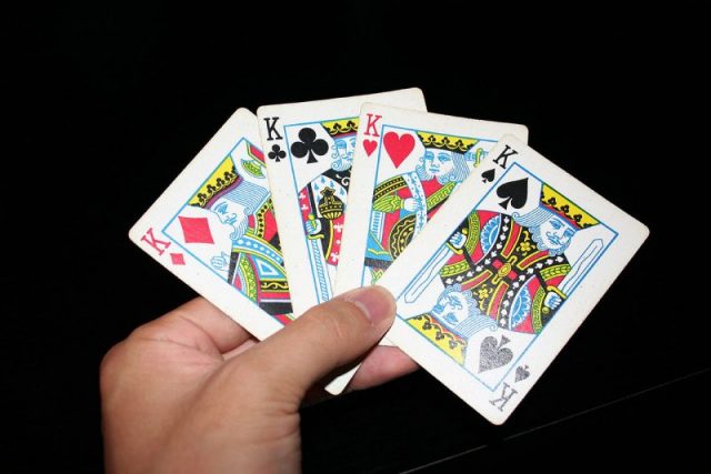 King cards of all four suits in the English pattern. Phoot by Enoch Lau CC BY SA 3.0