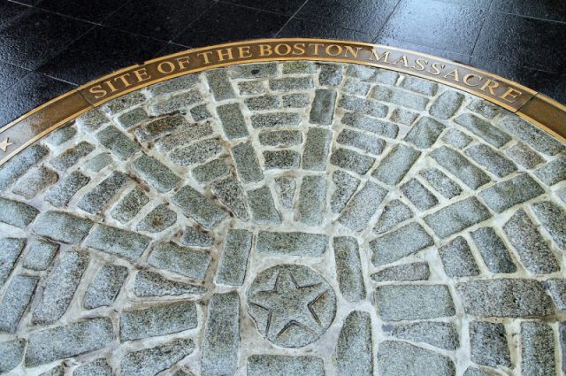 Boston Massacre site. Photo by Ingfbruno CC BY-SA 3.0