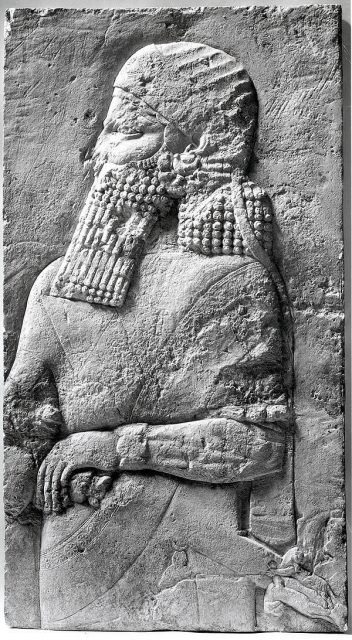 Assyrian crown-prince, relief from the Royal Palace of king Sennacherib at Nineveh, c. 704-681 BC