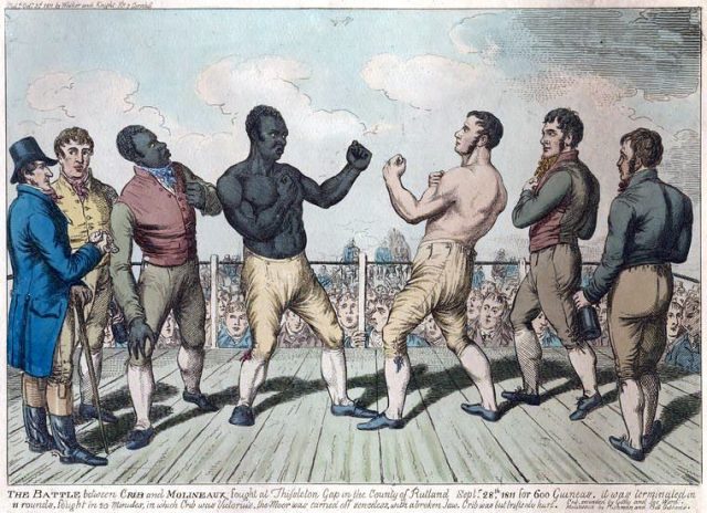 Tom Cribb vs Tom Molineaux in a re-match for the heavyweight championship of England, 1811