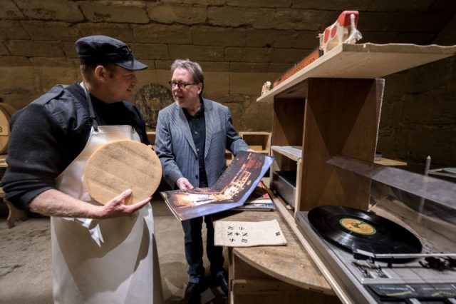 A jury of experts tasted the cheeses on March 14, 2019 and the winner was the cheese matured to the sound of hip-hop. Photo by Fabrice COFFRINI / AFP