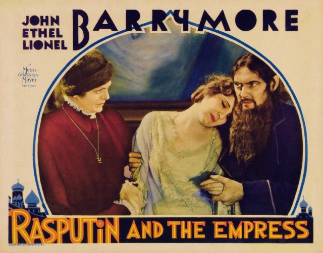 Rasputin and the Empress is a 1932 film about Imperial Russia starring the Barrymore siblings – John, as Prince Chegodieff; Ethel, as Czarina Alexandra; and Lionel, as Grigori Rasputin. It is the only film in which all three siblings appear together. 