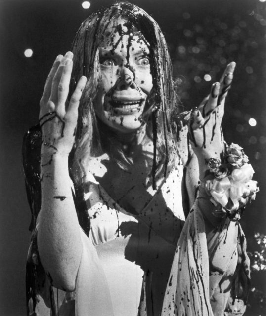 Sissy Spacek attends her high school prom in the Brian De Palma horror classic ‘Carrie’ (1976) based on the Stephen King novel. Photo by Michael Ochs Archives/Getty Images