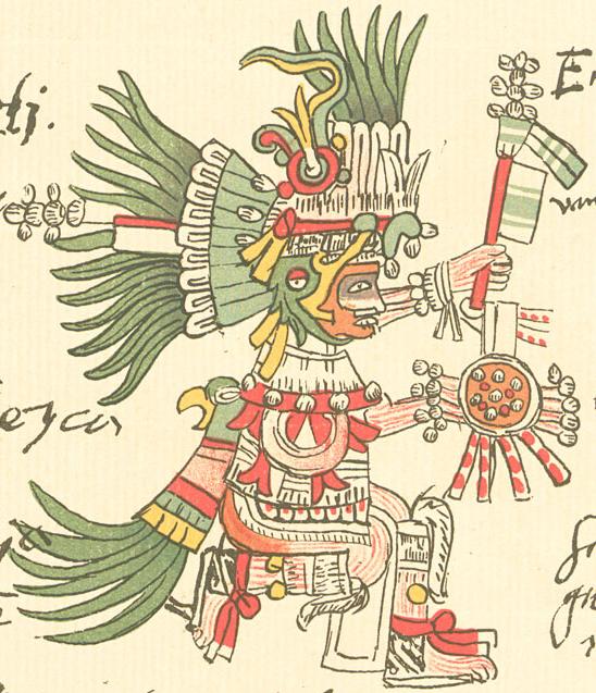Huitzilopochtli, as depicted in the Codex Telleriano-Remensis
