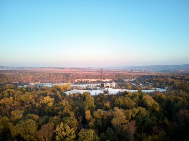 Milestii Mici stone mine at sunset