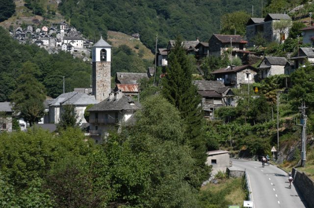 The villages of San Bartolomeo and Corippo, Verzasca Valley in the Swiss Alps