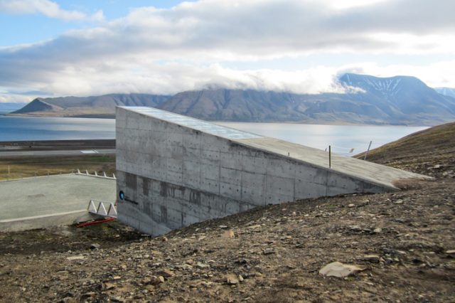 Svalbard Global Seed Vault in the summer