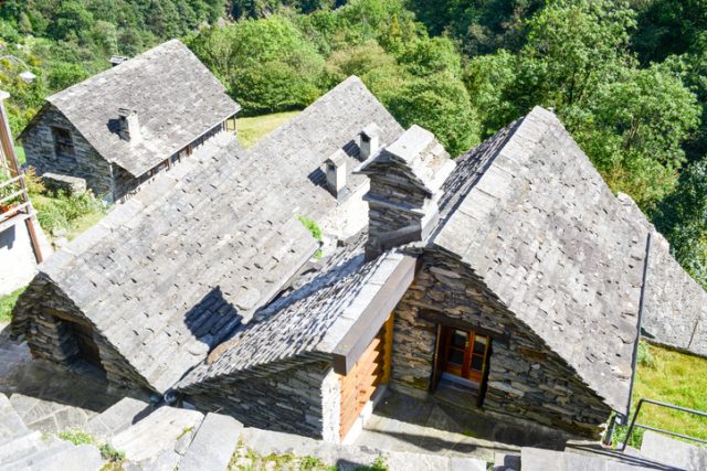 The rural village of Corippo in Verzasca Valley, Switzerland