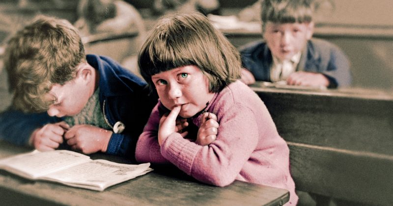 School kids during the Cold War
