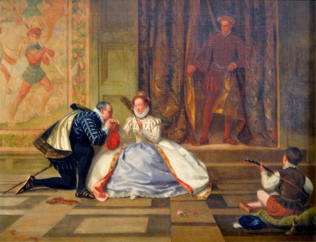 Queen Elizabeth and Leicester by William Frederick Yeames, 1865
