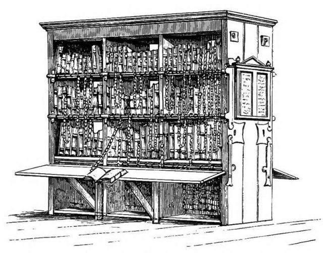 Chained library in Hereford Cathedral